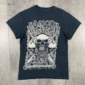 Black Amon Amarth Metal Band Tee Shirt